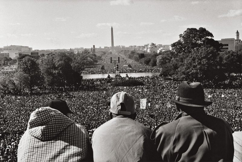 The Million Man March in Washington, D.C. I wanted to show the scope of the march. It was powerful to see the scale. Later the numbers were downplayed, but this photo is a record. It was a historical occasion and though security was tight, I did my best to get to a place where I could make this image.